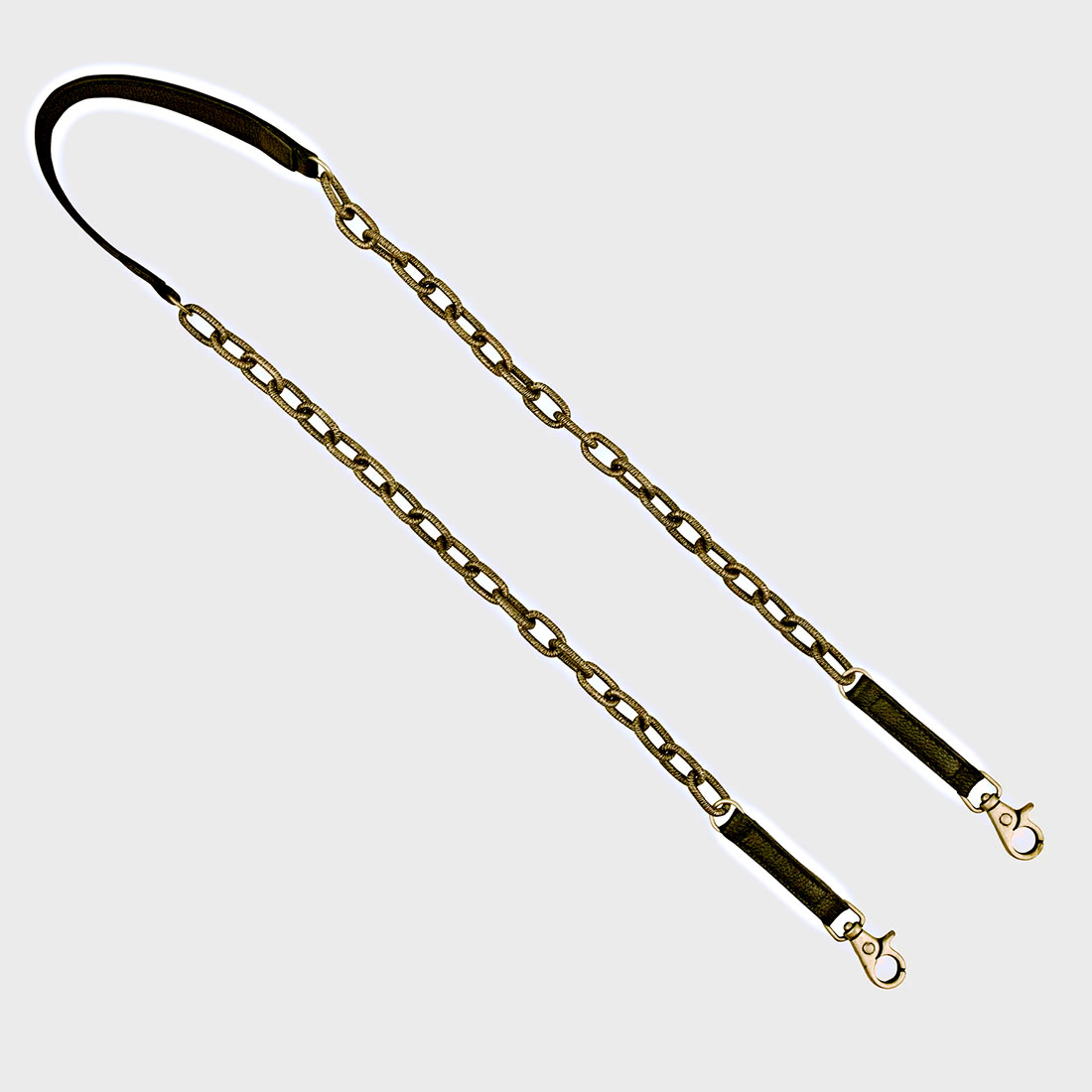 Ремінець Vlieger & Vandam шкіряний із золотистим ланцюжком